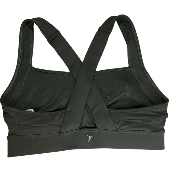 Old Navy Active Medium Support Sports Bra Charcoal Grey Women Small Workout - Picture 2 of 4